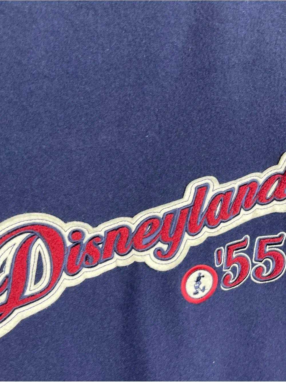 Disneyland Resort 55th Anniversary Jacket Men’s Large Wool Bomber Mickey Mouse